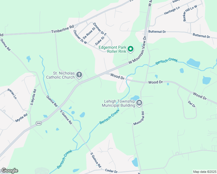map of restaurants, bars, coffee shops, grocery stores, and more near 4371 West Mountain View Drive in Walnutport