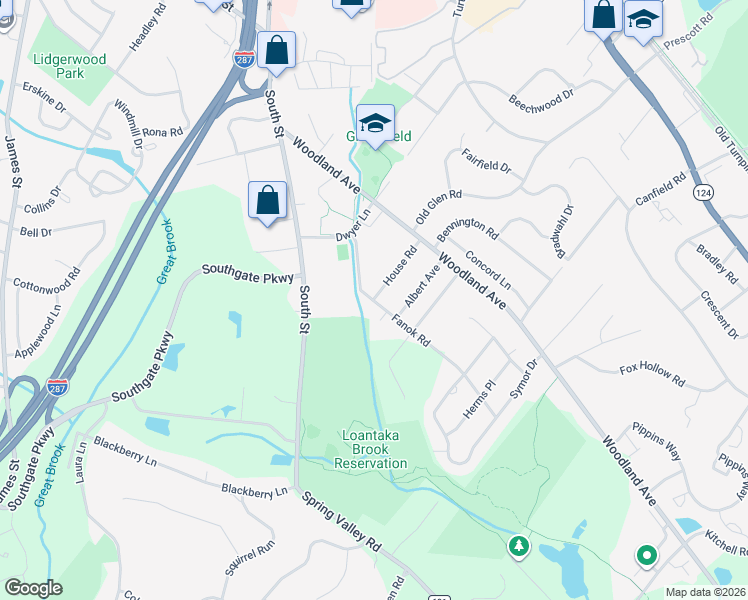 map of restaurants, bars, coffee shops, grocery stores, and more near 99 House Road in Morristown