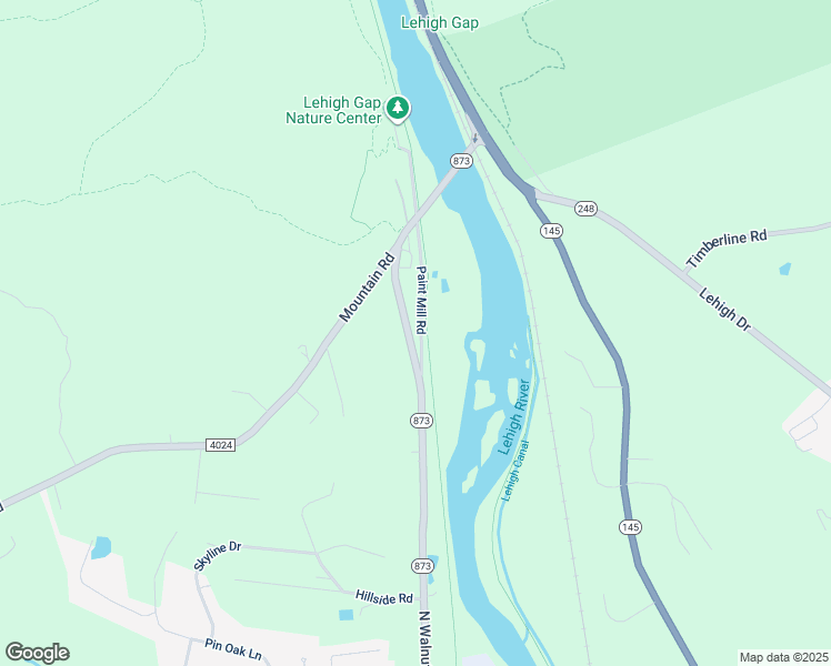 map of restaurants, bars, coffee shops, grocery stores, and more near 8649 Pennsylvania 873 in Slatington