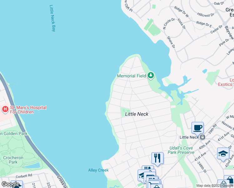 map of restaurants, bars, coffee shops, grocery stores, and more near 29-09 Shore Road in Queens