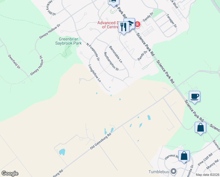 map of restaurants, bars, coffee shops, grocery stores, and more near Cobble Court in State College
