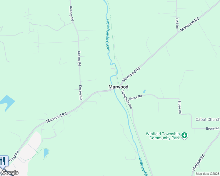 map of restaurants, bars, coffee shops, grocery stores, and more near 227 Marwood Road in Cabot