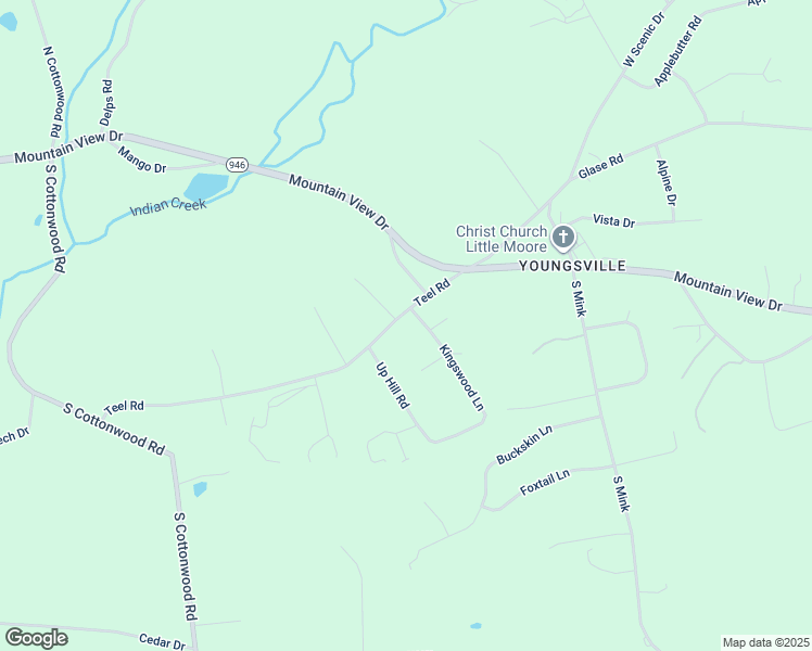 map of restaurants, bars, coffee shops, grocery stores, and more near 3375 Teel Road in Danielsville