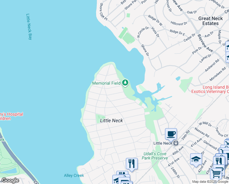 map of restaurants, bars, coffee shops, grocery stores, and more near 3-16 Richmond Road in Queens