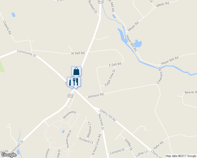 map of restaurants, bars, coffee shops, grocery stores, and more near 690 East Dell Road in Bath