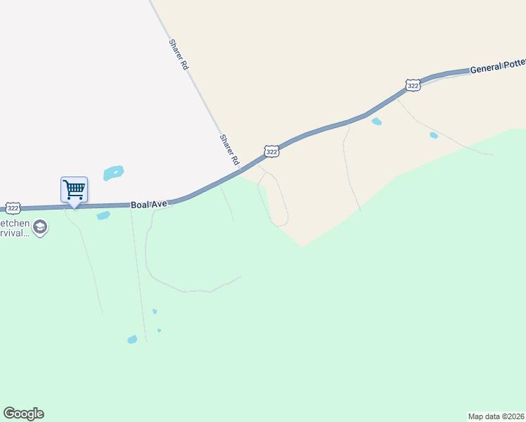 map of restaurants, bars, coffee shops, grocery stores, and more near 229 Timberwood Trail in Boalsburg