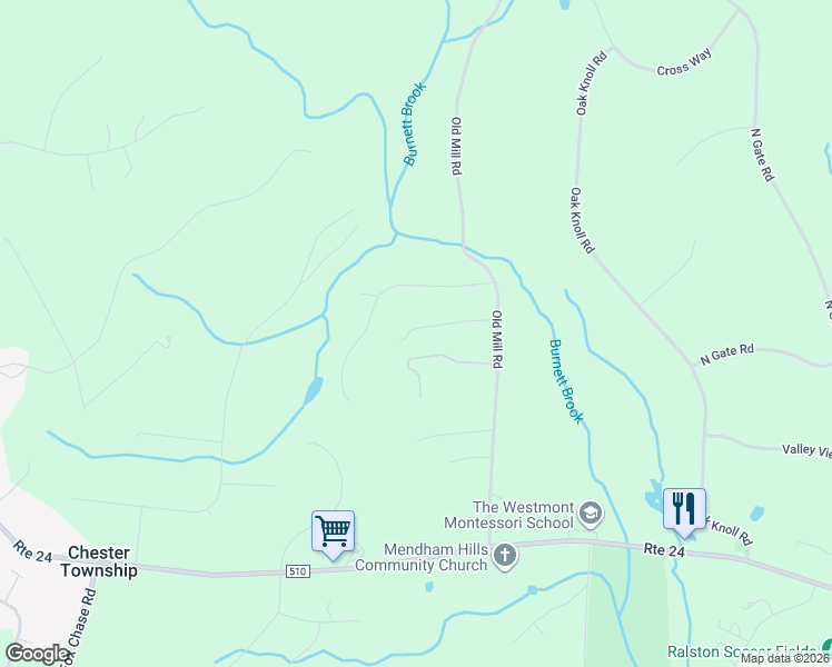 map of restaurants, bars, coffee shops, grocery stores, and more near 7 Forest View Drive in Chester