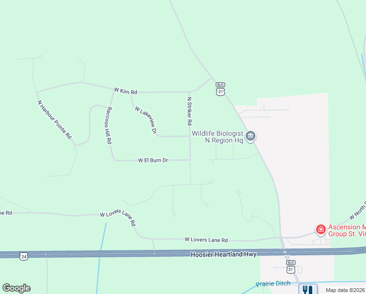 map of restaurants, bars, coffee shops, grocery stores, and more near 10 West Lakeview Drive in Peru