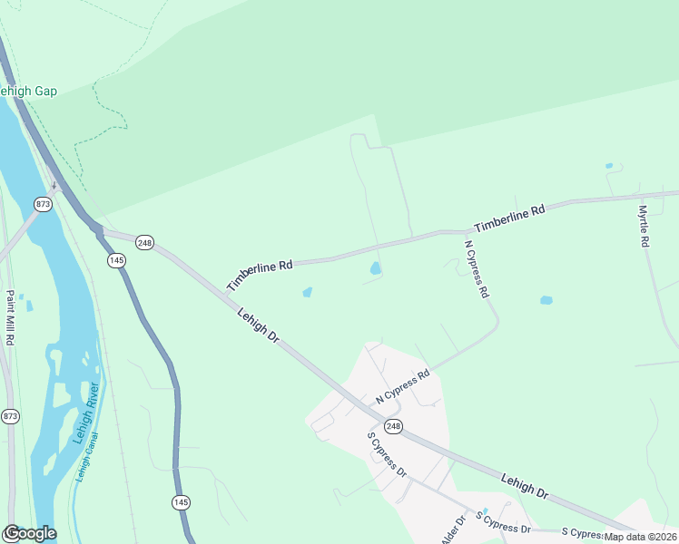 map of restaurants, bars, coffee shops, grocery stores, and more near 4841 Timberline Road in Walnutport