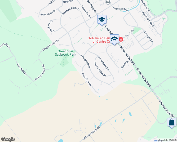 map of restaurants, bars, coffee shops, grocery stores, and more near 1297-1299 Longfellow Ln in State College