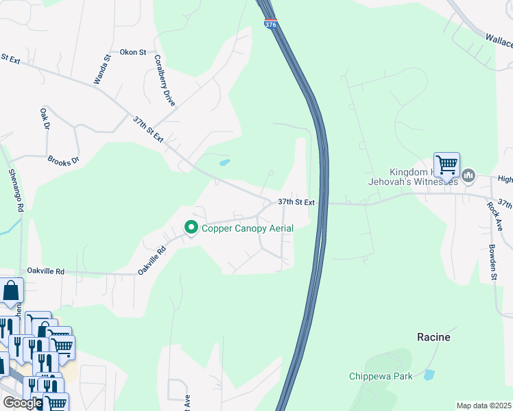 map of restaurants, bars, coffee shops, grocery stores, and more near 3270 37th Street Extension in Beaver Falls