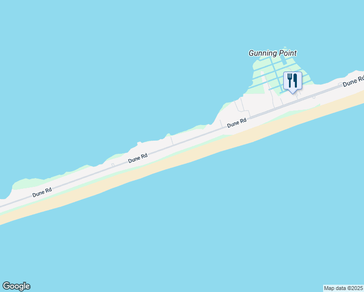 map of restaurants, bars, coffee shops, grocery stores, and more near 633 Dune Road in Westhampton Beach