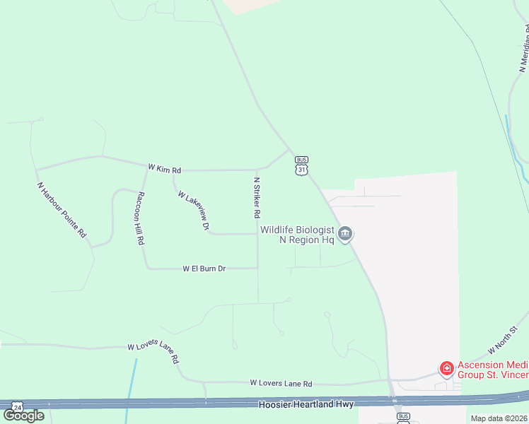 map of restaurants, bars, coffee shops, grocery stores, and more near 4 North Striker Road in Peru