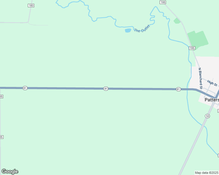 map of restaurants, bars, coffee shops, grocery stores, and more near 17841 Ohio 81 in Forest