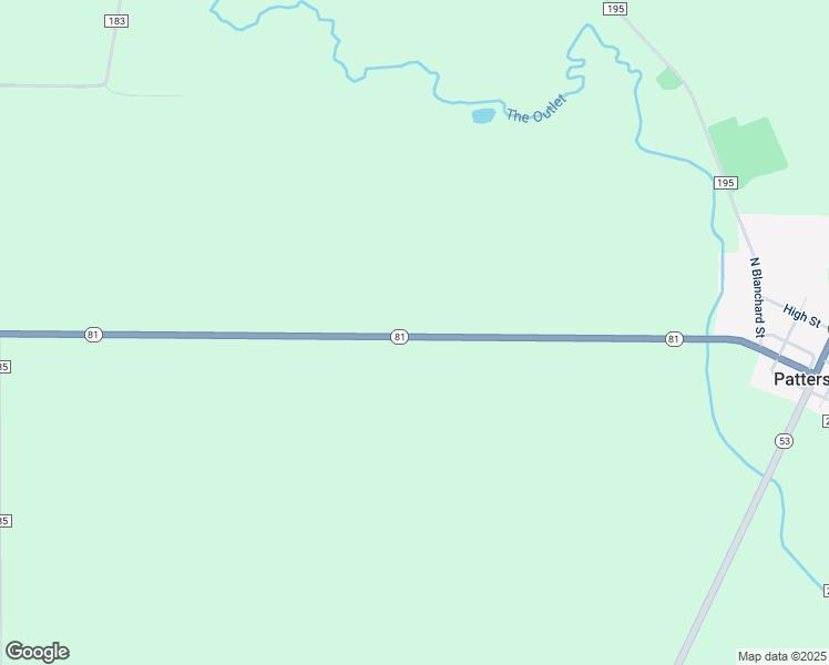 map of restaurants, bars, coffee shops, grocery stores, and more near 17841 Ohio 81 in Forest