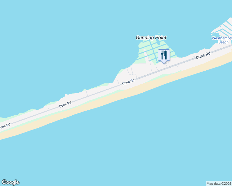 map of restaurants, bars, coffee shops, grocery stores, and more near 607 Dune Road in Westhampton Beach