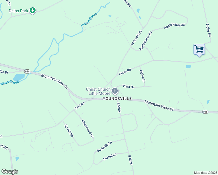 map of restaurants, bars, coffee shops, grocery stores, and more near 3307 West Scenic Drive in Danielsville