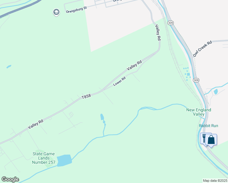map of restaurants, bars, coffee shops, grocery stores, and more near 8 Lower Road in Tamaqua