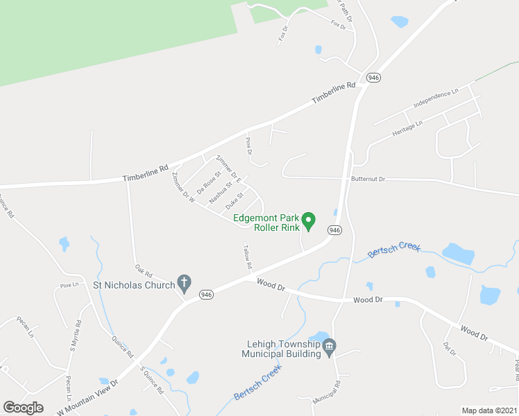 map of restaurants, bars, coffee shops, grocery stores, and more near 11 Zimmer Drive West in Walnutport