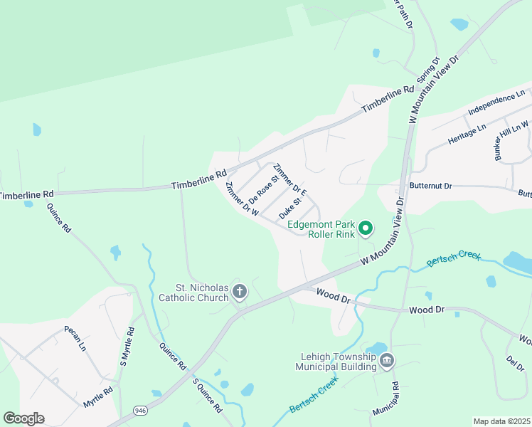 map of restaurants, bars, coffee shops, grocery stores, and more near 108 Nashua Street in Walnutport