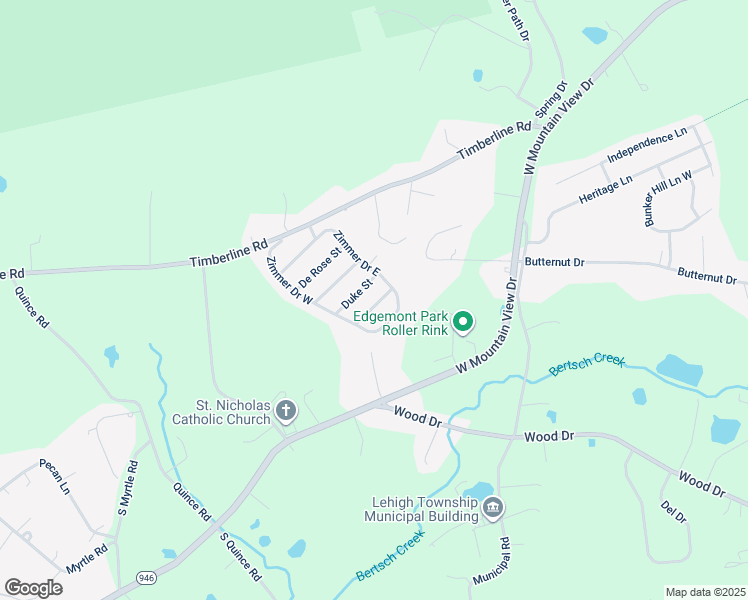 map of restaurants, bars, coffee shops, grocery stores, and more near 165 Windsor Street in Walnutport