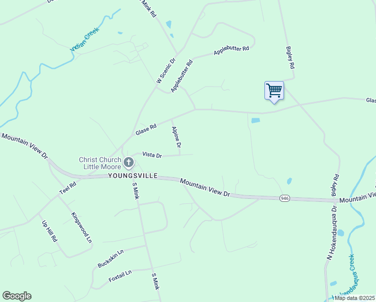 map of restaurants, bars, coffee shops, grocery stores, and more near 880 Vista Drive in Danielsville