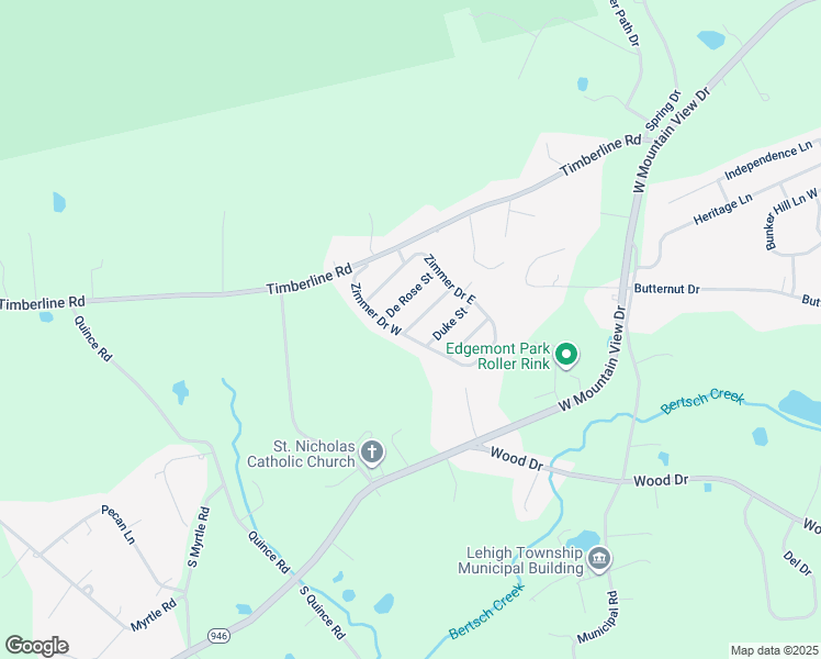 map of restaurants, bars, coffee shops, grocery stores, and more near 108 Nashua Street in Walnutport