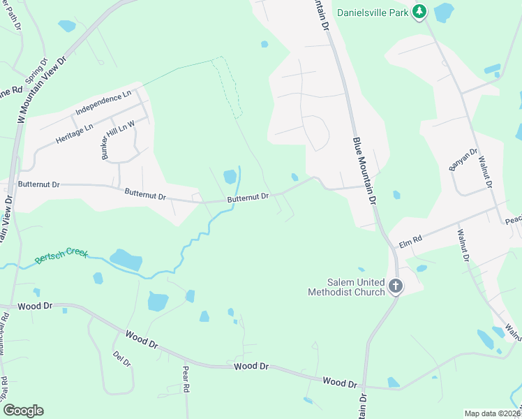 map of restaurants, bars, coffee shops, grocery stores, and more near 4069 Butternut Drive in Walnutport