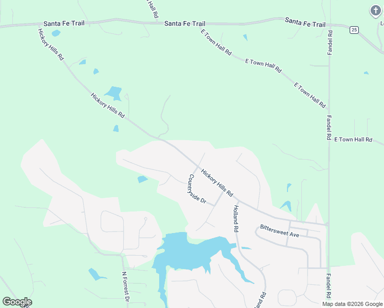 map of restaurants, bars, coffee shops, grocery stores, and more near 1312 Hickory Hills Road in Germantown Hills