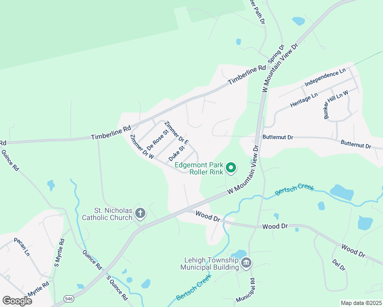 map of restaurants, bars, coffee shops, grocery stores, and more near 163 Windsor Street in Walnutport