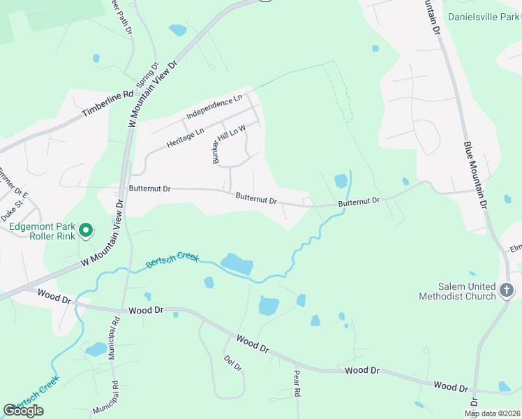 map of restaurants, bars, coffee shops, grocery stores, and more near 4181 Butternut Drive in Walnutport