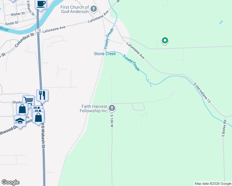 map of restaurants, bars, coffee shops, grocery stores, and more near 2431 South 100 West in Wabash