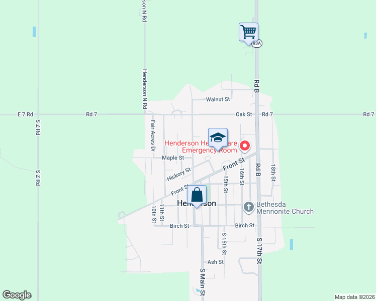 map of restaurants, bars, coffee shops, grocery stores, and more near 1220 12th Street in Henderson