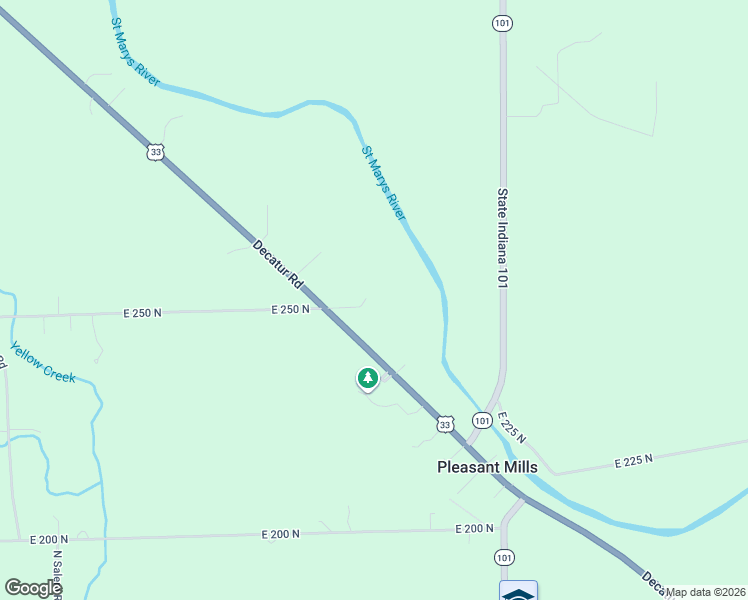 map of restaurants, bars, coffee shops, grocery stores, and more near 2501 U.S. 33 in Decatur