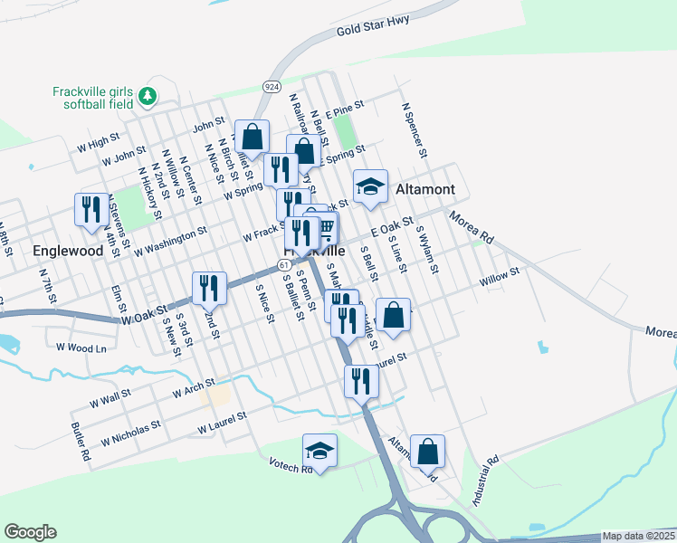 134 South Middle Street, Frackville PA Walk Score