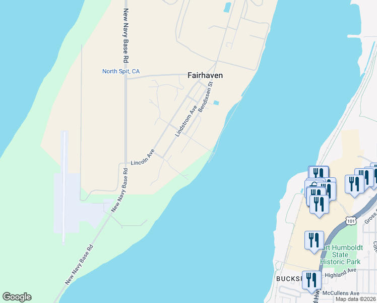 map of restaurants, bars, coffee shops, grocery stores, and more near 2573 Broadway Street in Samoa