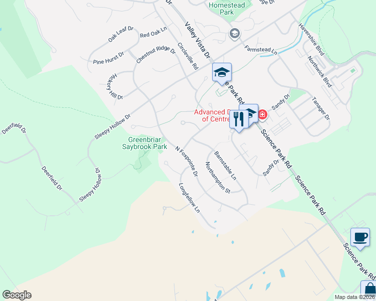 map of restaurants, bars, coffee shops, grocery stores, and more near Sagamore Drive in State College