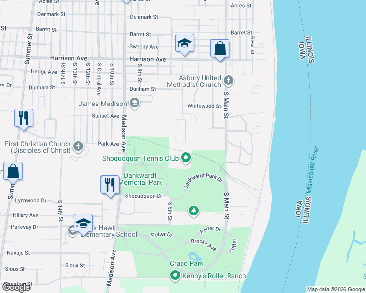 map of restaurants, bars, coffee shops, grocery stores, and more near 157 Crestview Drive in Burlington