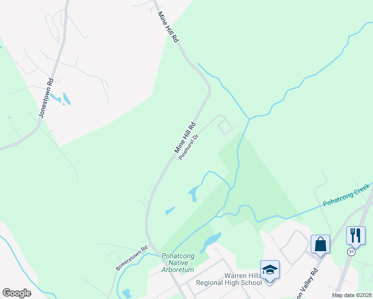 map of restaurants, bars, coffee shops, grocery stores, and more near 119 Pinehurst Drive in Washington