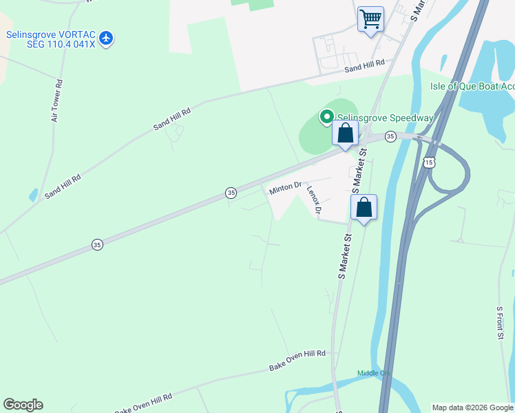 map of restaurants, bars, coffee shops, grocery stores, and more near 2 Greystone Court in Selinsgrove