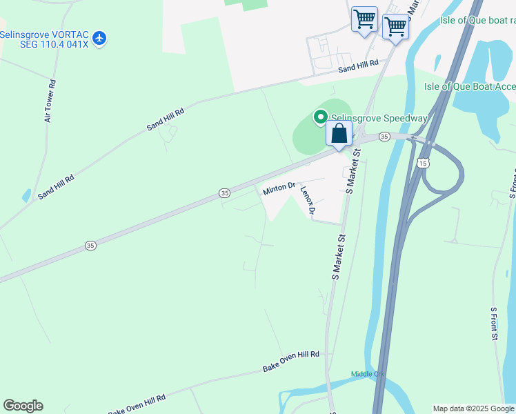 map of restaurants, bars, coffee shops, grocery stores, and more near 5 Wedgewood Drive in Selinsgrove