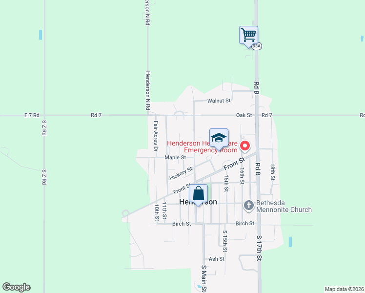 map of restaurants, bars, coffee shops, grocery stores, and more near 1220 12th Street in Henderson