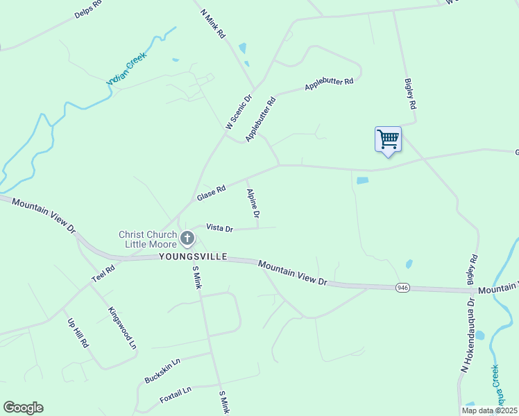 map of restaurants, bars, coffee shops, grocery stores, and more near 900 Alpine Drive in Danielsville