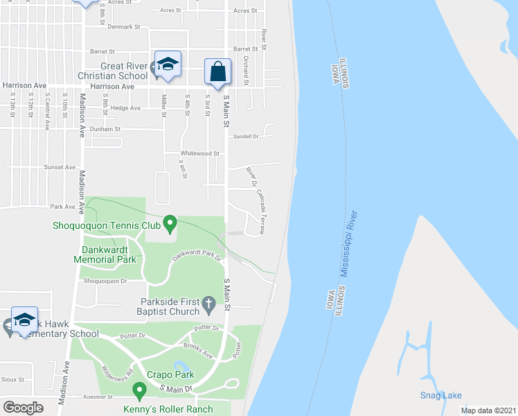 map of restaurants, bars, coffee shops, grocery stores, and more near 7 Cascade Terrace in Burlington