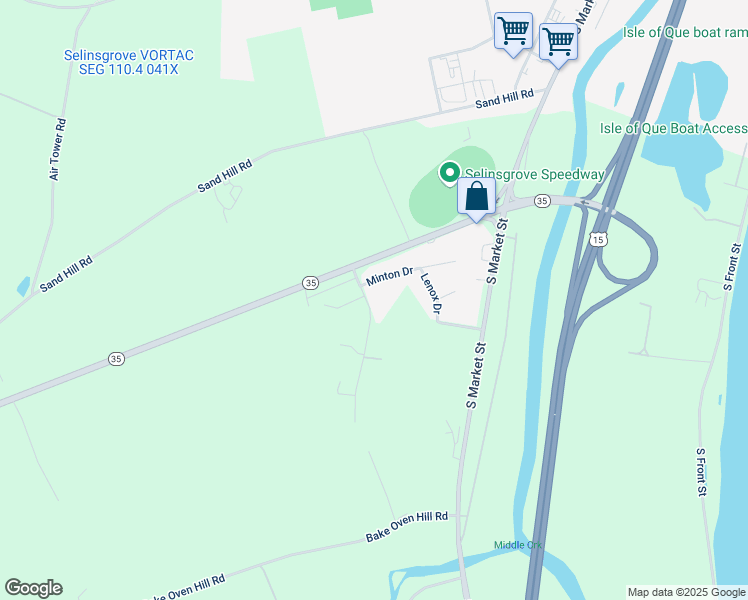 map of restaurants, bars, coffee shops, grocery stores, and more near 5 Wedgewood Drive in Selinsgrove