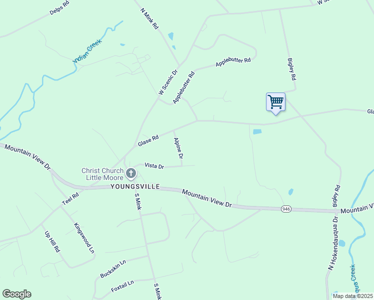 map of restaurants, bars, coffee shops, grocery stores, and more near 900 Alpine Drive in Danielsville