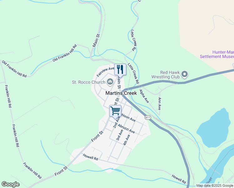 map of restaurants, bars, coffee shops, grocery stores, and more near 1968 Center Street in Bangor
