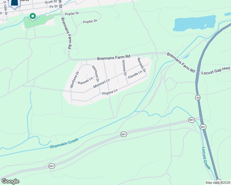 map of restaurants, bars, coffee shops, grocery stores, and more near 1600-1698 Virginia Ln in Kulpmont