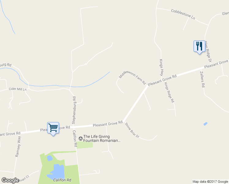 map of restaurants, bars, coffee shops, grocery stores, and more near 18 Middlesworth Farm Road in Washington Township