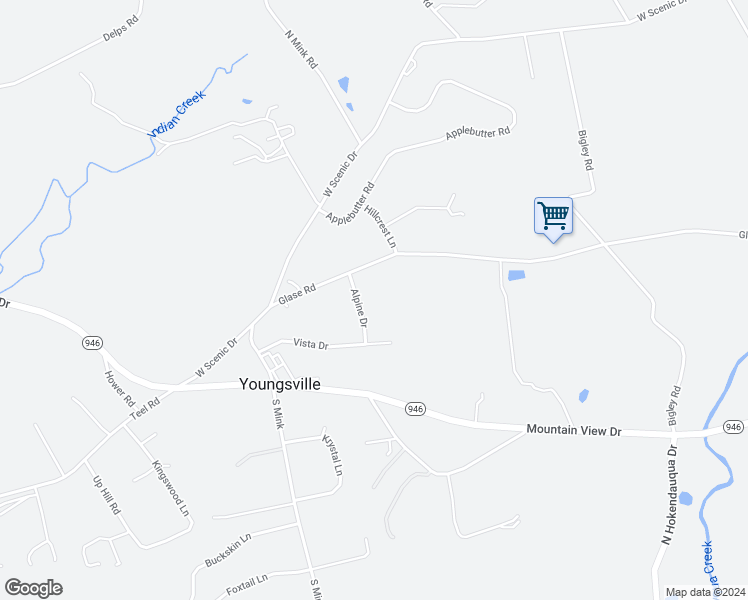 map of restaurants, bars, coffee shops, grocery stores, and more near 910 Alpine Drive in Danielsville
